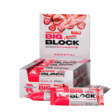 Батончик Protein Big Block 100 г - клубника со сливками в молочной глазури (Reckful)