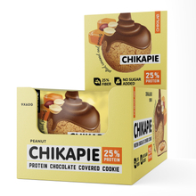 Протеиновое печенье Chikalab 40 г глазированное с начинкой - сникерс (Bombbar)